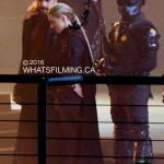 Casper Crump & Jessica Sipos filming Legends of Tomorrow