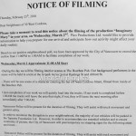 Imaginary Mary Filming Notice for March 2nd at The Bourbon Pub in Vancouver