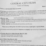 The Flash Filming Notice for March 4 at Ironworks Vancouver