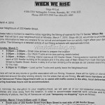 When We Rise Filming Notice for Keefer Street Vancouver March 7, 2016