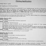 Fifty Shades Darker/Freed Filming Notice 120 Powell Vancouver March 8-9, 2016