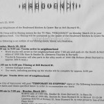 Frequency Filming Notice March 28, 2016 Boulevard Kitchener Oyster Bar Burrard