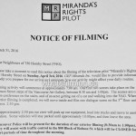 Mirandas Rights Filming Notice April 3, 2016 Vancouver Art Gallery