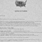 The Man in the High Castle Filming Notice April 12, 2016 Sutton Hotel Burrard Street Vancouver