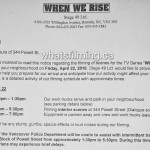 When We Rise Filming Notice April 22, 2016 Powell Vancouver