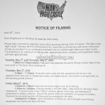 The Man in the High Castle Filming Notice May 6, 2016 Arch Alley Gastown Vancouver
