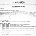 Dead of Summer Filming Notice May 11, 2016 Central Park