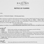 Beyond Filming Notice May 12, 2016 Ironworks Alexander Street Vancouver