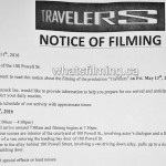 Travelers Filming Notice May 13, 2016 Powell St Gastown Vancouver