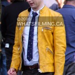 Samuel Barnett as 'Dirk' on set of Dirk Gently