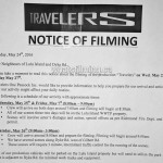 Travelers Filming Notice May 25, 26, 27 Dyke Road Gilbert Road Richmond