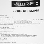 Travelers Filming Notice June 2, 2016 Vernon Drive Adanac Street Vancouver
