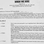 When We Rise Filming Notice June 11, 2016 Powell St Vancouver
