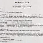 The Hooligan Squad Filming Notice June 20th Ellis Building Main St Vancouver