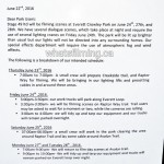 Dead of Summer Filming Notice June 24/27/28 at Everett Crowley Park Vancouver