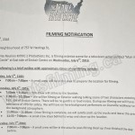 The Man in the High Castle Filming Notice July 6, 2016 Sinclair Centre