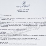 The Flash Filming Notice July 12, 2016 W Pender St & Melville St, Vancouver