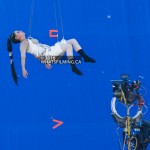 Power Rangers Movie: Rita Repulsa air wall bluescreen stunt work at Boundary Rd & E Kent Ave