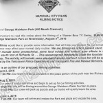Supergirl Filming Notice August 3, 2016 at George Wainborn Park in Yaletown, Vancouver