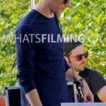 Grant Gustin as Barry Allen filming The Flash Season 3 Episode 2 in Vancouver