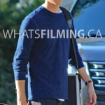 Grant Gustin as Barry Allen filming The Flash Season 3 Episode 2 in Vancouver