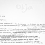 Okja Filming Notice August 7, 2016 at Telus Garden in Vancouver