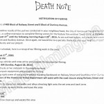 Death Note Filming Notice August 27, 2016 Railway St & Dunlevy Ave in Vancouver