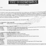 The Magicians Filming Notice August 29-September 2, 2016 E Pender St & E Hastings St in Vancouver