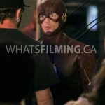 Grant Gustin in between takes