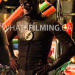 Grant Gustin all smiles in between takes of The Flash Season 3 Episode 5
