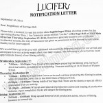 Lucifer Filming Notice September 8, 2016 at Heritage Hall on Main St in Vancouver