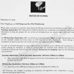 Ice Filming Notice September 14, 2016 at Penthouse Nightclub on Seymour St in Vancouver