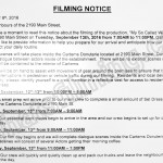 My So Called Wife Filming Notice September 13, 2016 at Cartem’s Donuterie on Main St in Vancouver