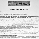 Wonder Filming Notice September 13, 2016 at 1019 Bute St & Lord Roberts Elementary School in Vancouver