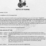 The Romeo Section Filming Notice September 20, 2016 at 401 W Georgia St in Vancouver
