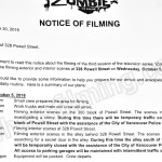 iZombie Filming Notice October 5, 2016 at 328 Powell St in Vancouver