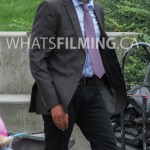 Jesse L. Martin arriving on set