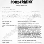 Loudermilk Filming Notice December 2, 2016 at 400 Carrall St in Vancouver