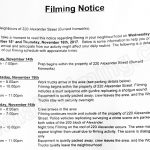 The X-Files Filming Notice for November 15-16, 2017 at Burrard Ironworks on Alexander Street in Vancouver